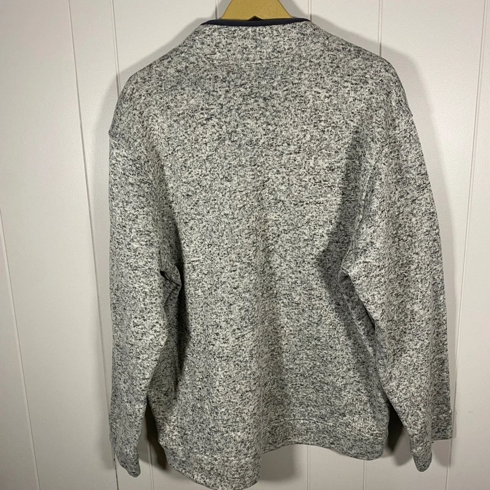 Eddie Bauer Men's Radiator Fleece Snap Mock Pullover Sweater XXL Gray Heather - Picture 9 of 13